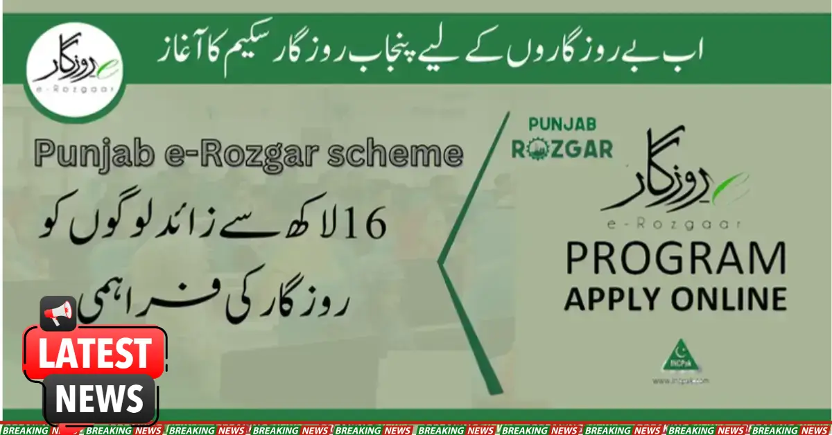 Good News! Punjab e-Rozgar Scheme For Unemployed Youth