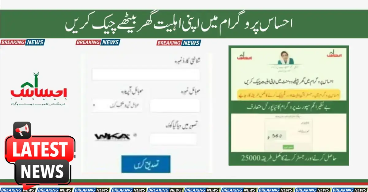 Ehsaas 8171 Program CNIC Check Online Easy Procedure