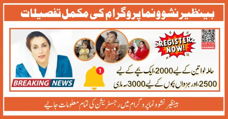 Receive PKR 2500 from the Benazir Nashonuma Program How to Apply Today
