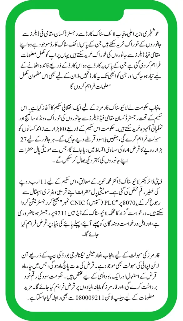 Punjab Livestock Card Beneficiaries Now Purchase Animal Feed from Local Feed Dealers Announces By Dr. Muhammad Tanveer