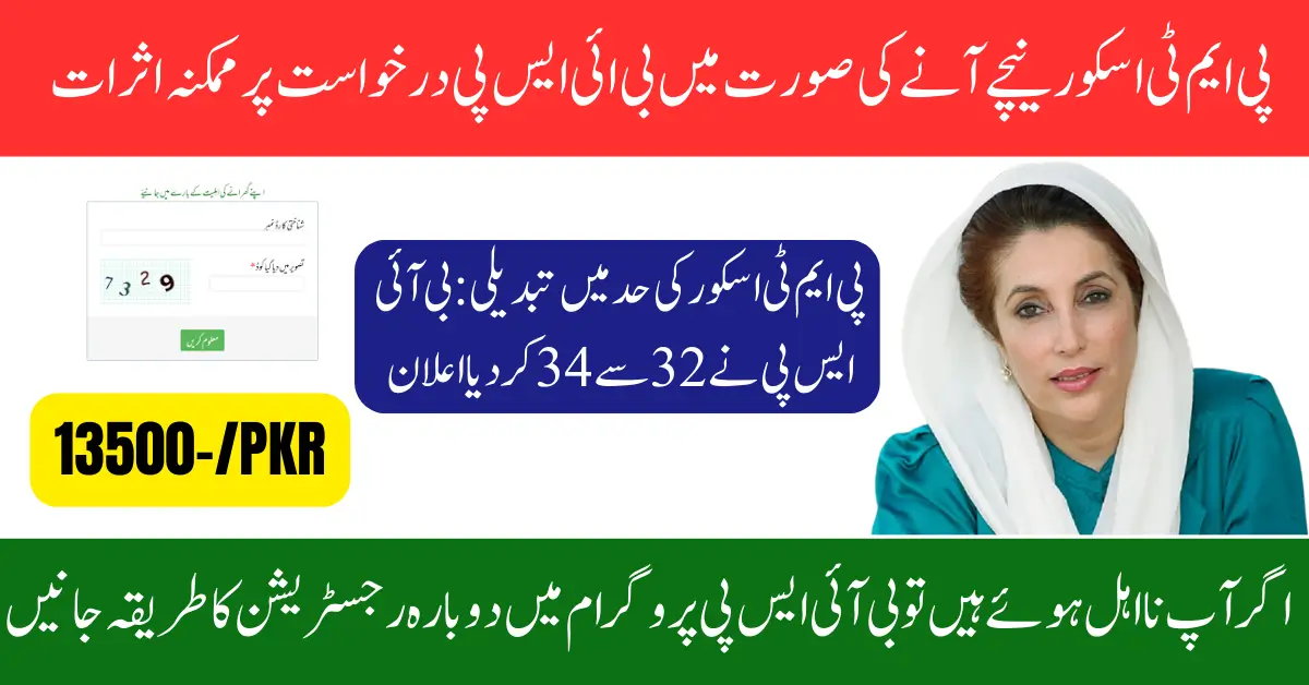 What Happens to Your BISP Application If Your PMT Score Falls Below 34% After Re-evaluation?