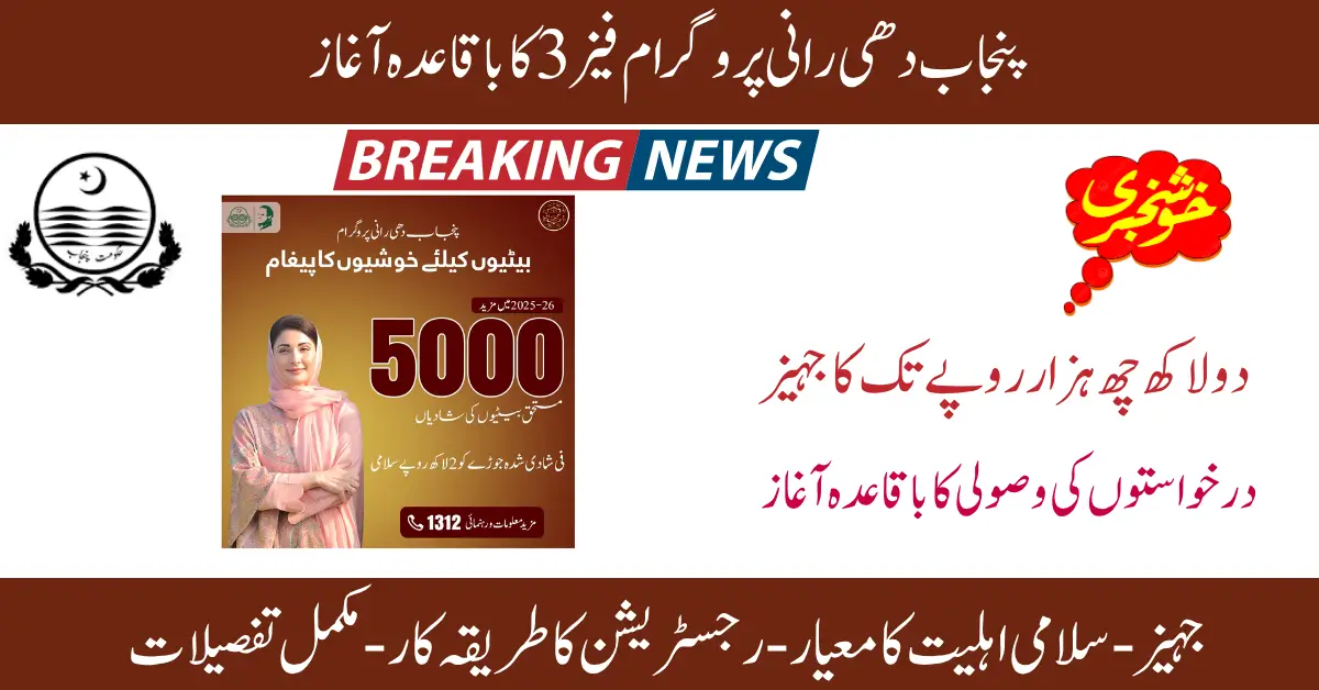 Phase 3 of Dhee Rani Program Begins Registration, and Salami Raised to 2 Lakhs