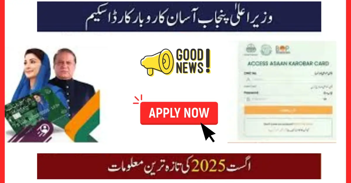Punjab Asaan Karobar card’ New Easy Loan Scheme Announced for Small Businesses